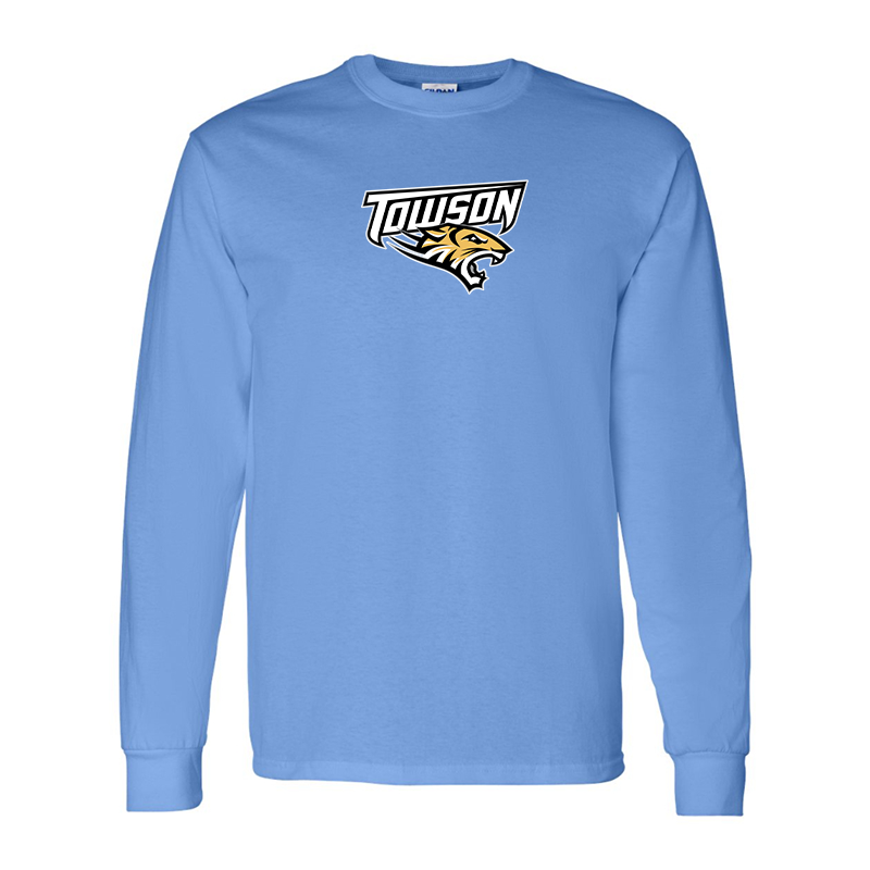 Men's Towson Tigers Gildan Heavy Cotton Long Sleeve T-Shirt